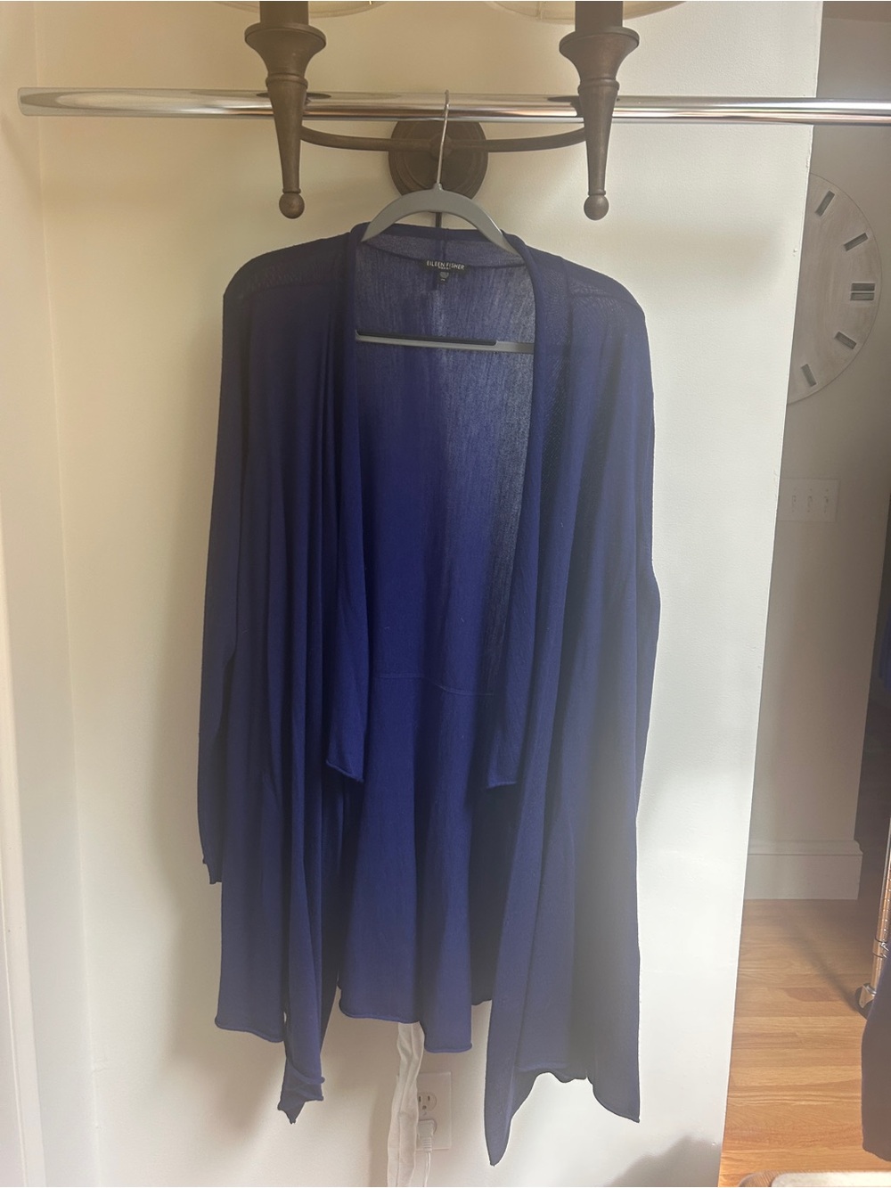 Eileen Fisher Deep Navy Open Drape Cardigan